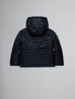 Kids>Marni Padded Jacket With Stars And Teddy Inserts BLACK