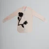 Tops & T-Shirts>Marni Peach And Light Blue Crepon Shirt With Flower Appliqués SODIUM