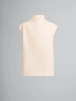 Tops & T-Shirts>Marni Peach Nappa Leather Dress PALEPEACH