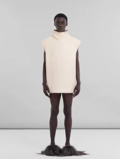 Tops & T-Shirts>Marni Peach Nappa Leather Dress PALEPEACH