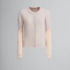 Knitwear>Marni Peach Pink Wool And Cashmere Color Block Cardigan PALEPEACH
