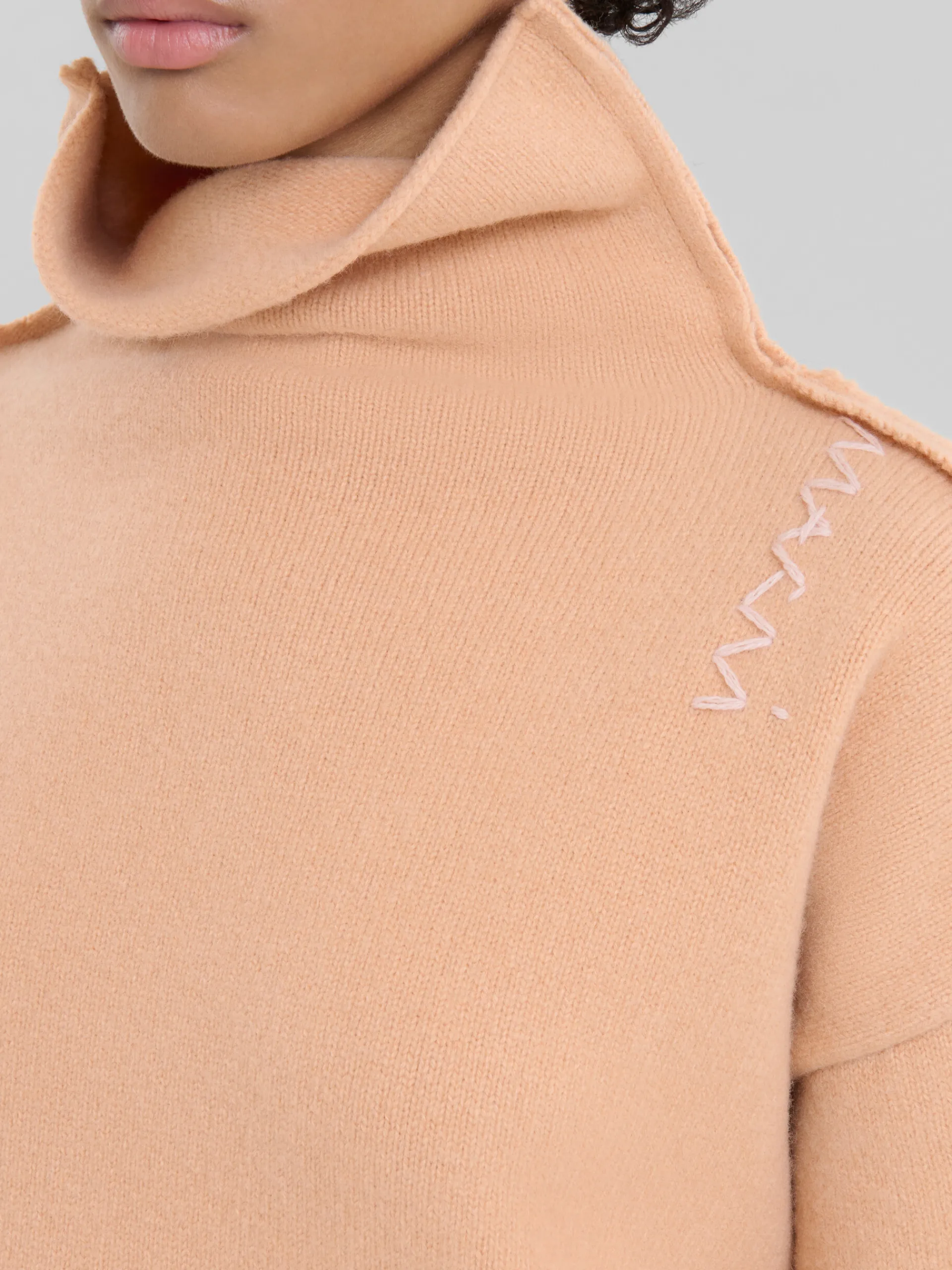 Knitwear>Marni Peach Pink Wool Sweater PALEPEACH
