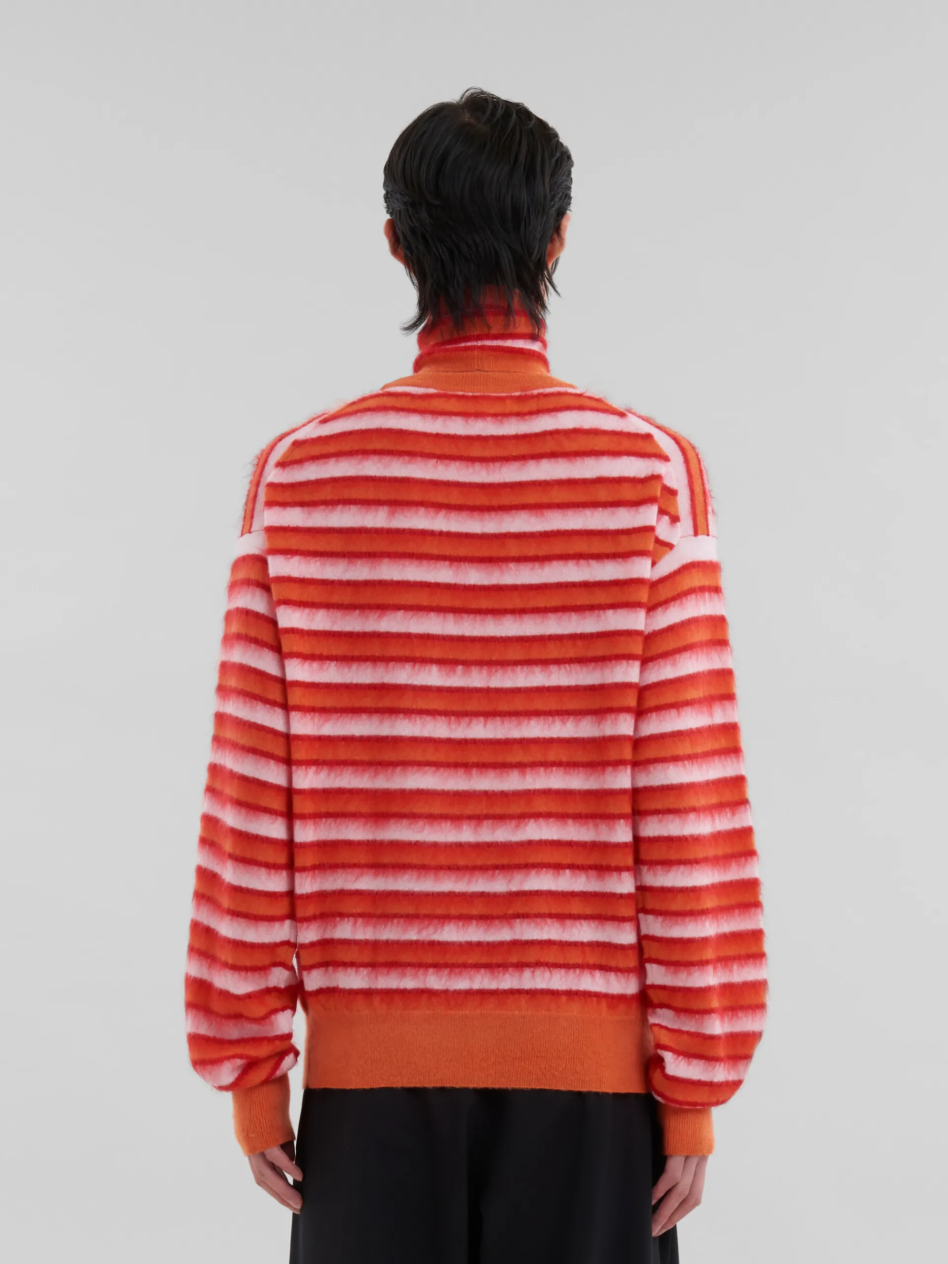 Knitwear>Marni Pink And Orange Striped Wool-mohair Jumper ARABESQUE/ARABESQUE