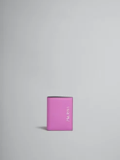 Wallets & Small Leather Goods>Marni Pink Leather Bifold Wallet With Mending CASSIS
