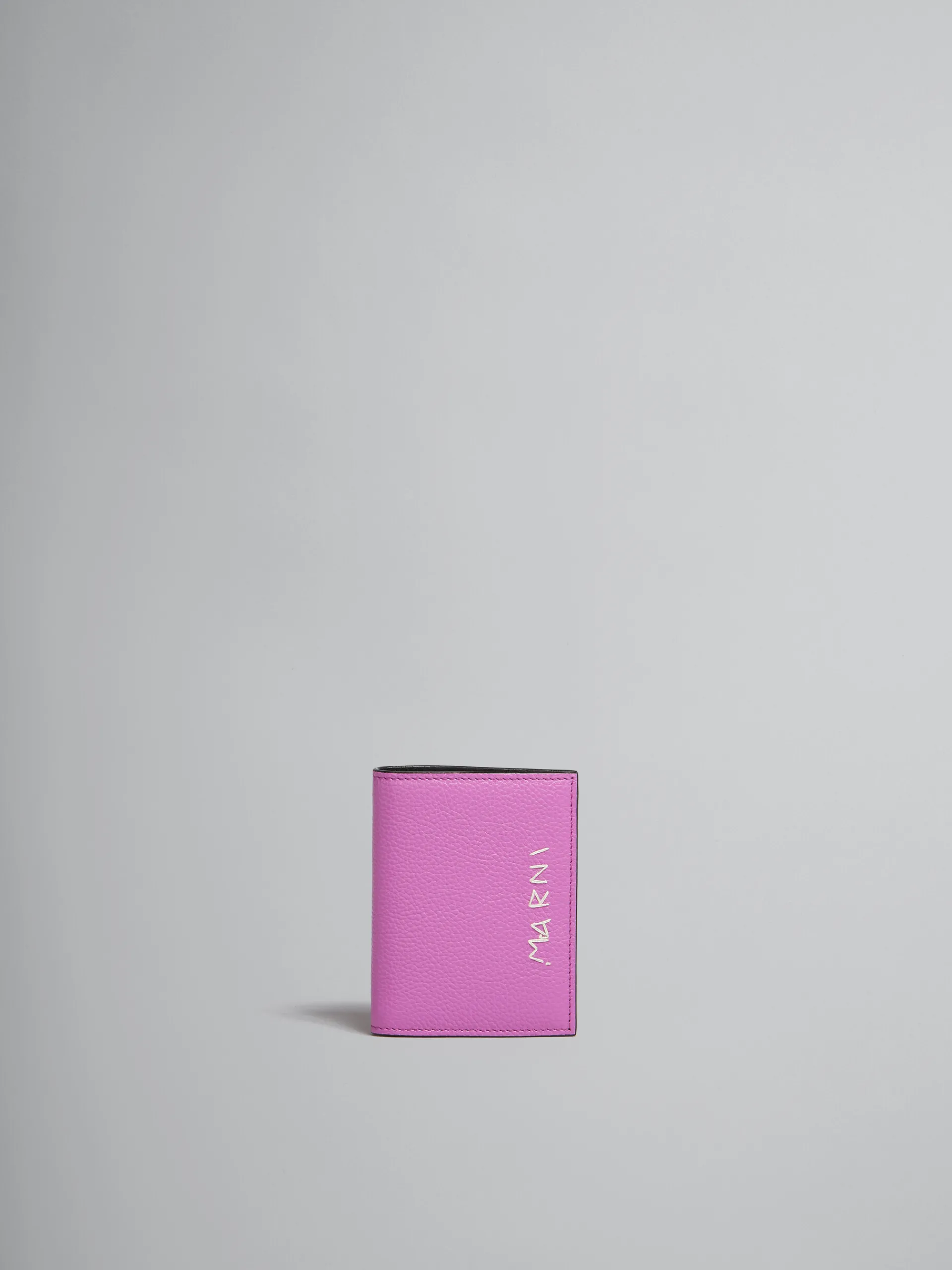 Wallets & Small Leather Goods>Marni Pink Leather Bifold Wallet With Mending CASSIS