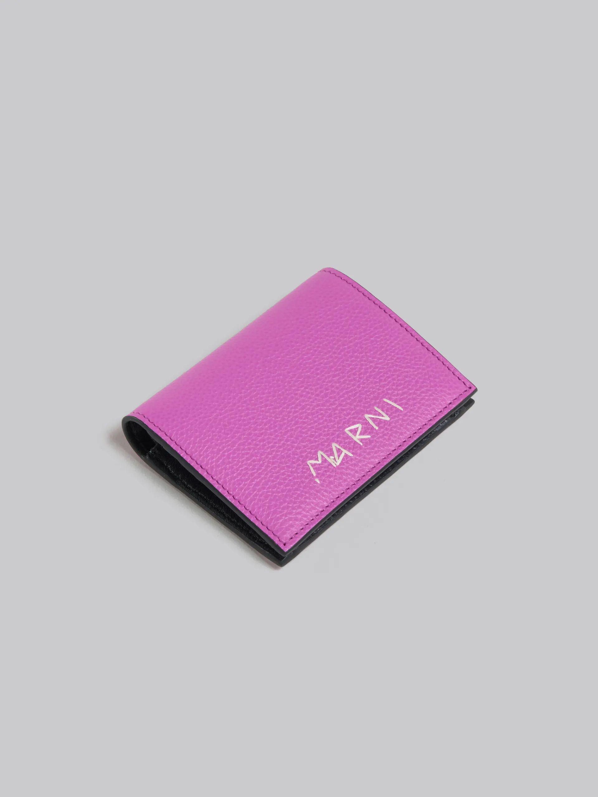 Wallets & Small Leather Goods>Marni Pink Leather Bifold Wallet With Mending CASSIS
