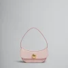 Shoulder Bags>Marni Pink Leather Butterfly Small Hobo Bag ANTIQUEROSE