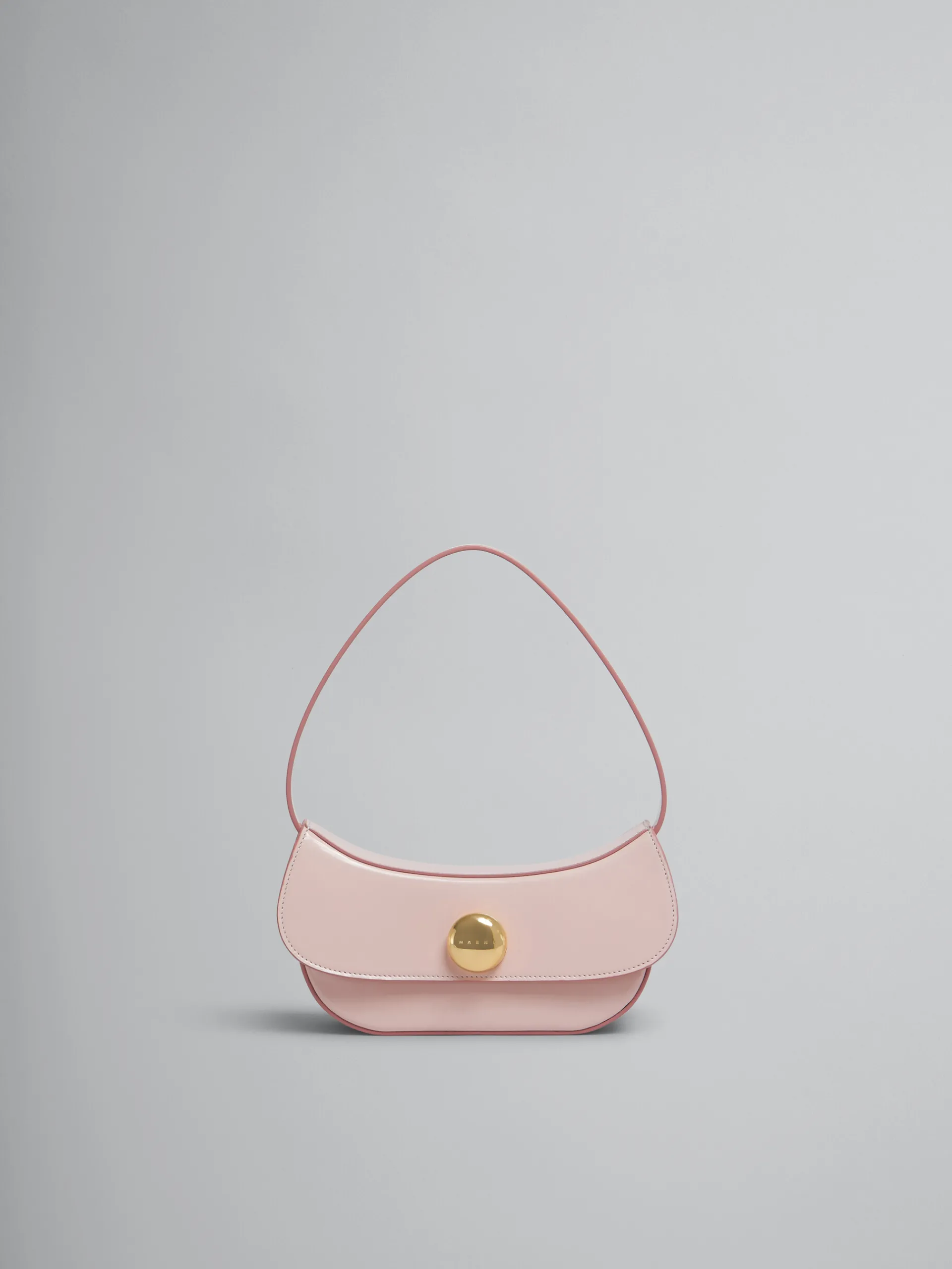 Shoulder Bags>Marni Pink Leather Butterfly Small Hobo Bag ANTIQUEROSE