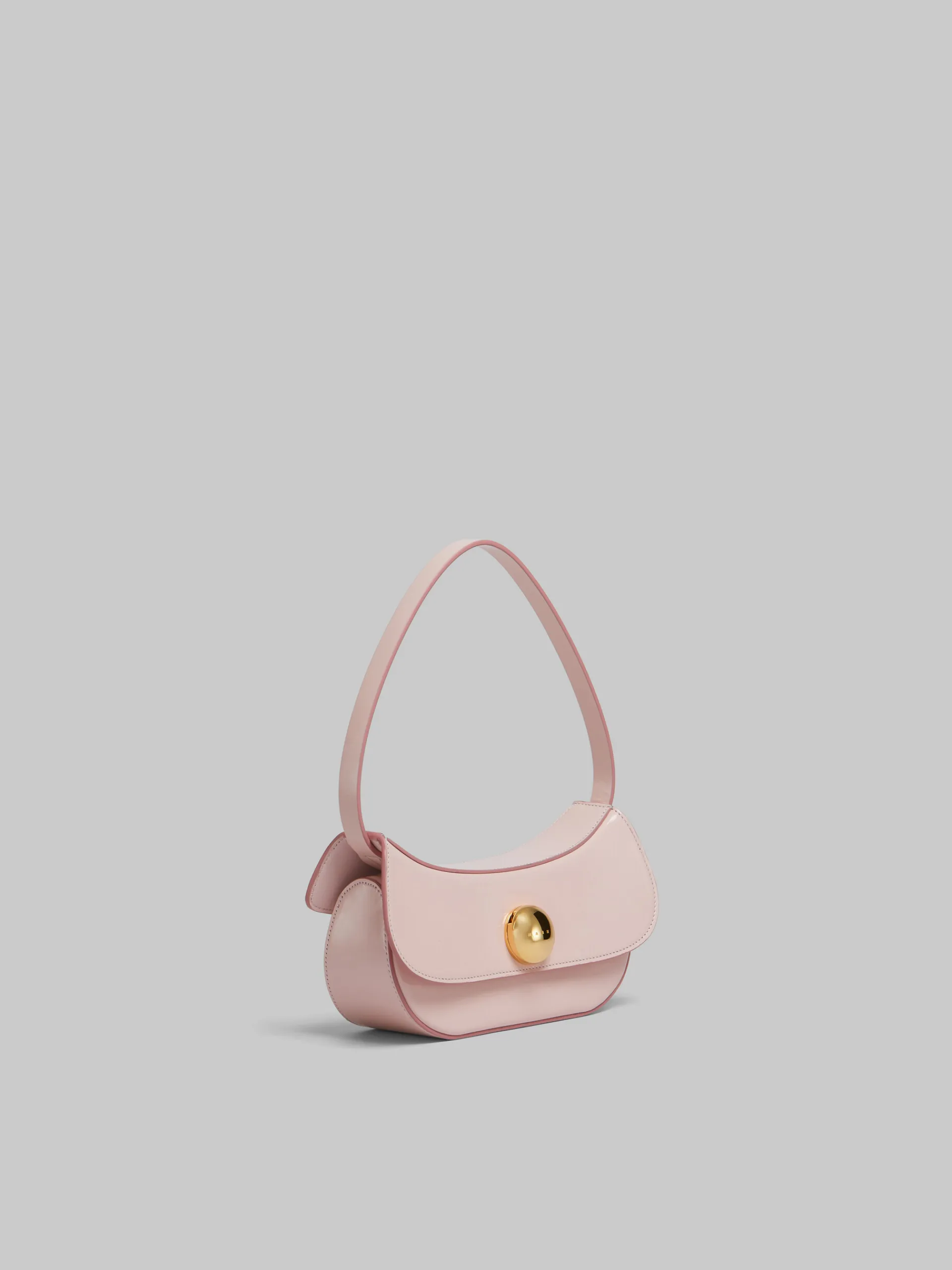 Shoulder Bags>Marni Pink Leather Butterfly Small Hobo Bag ANTIQUEROSE