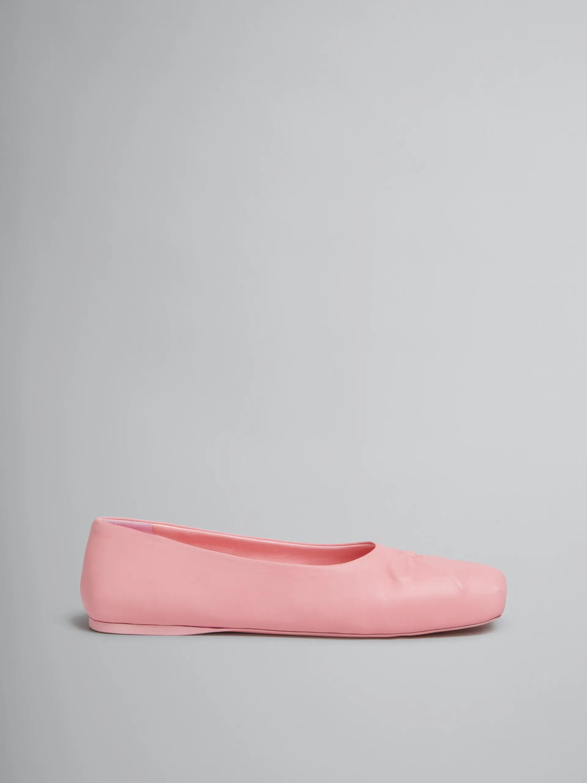 Flats>Marni Nappa Leather Seamless Little Bow Ballet Flat PINK