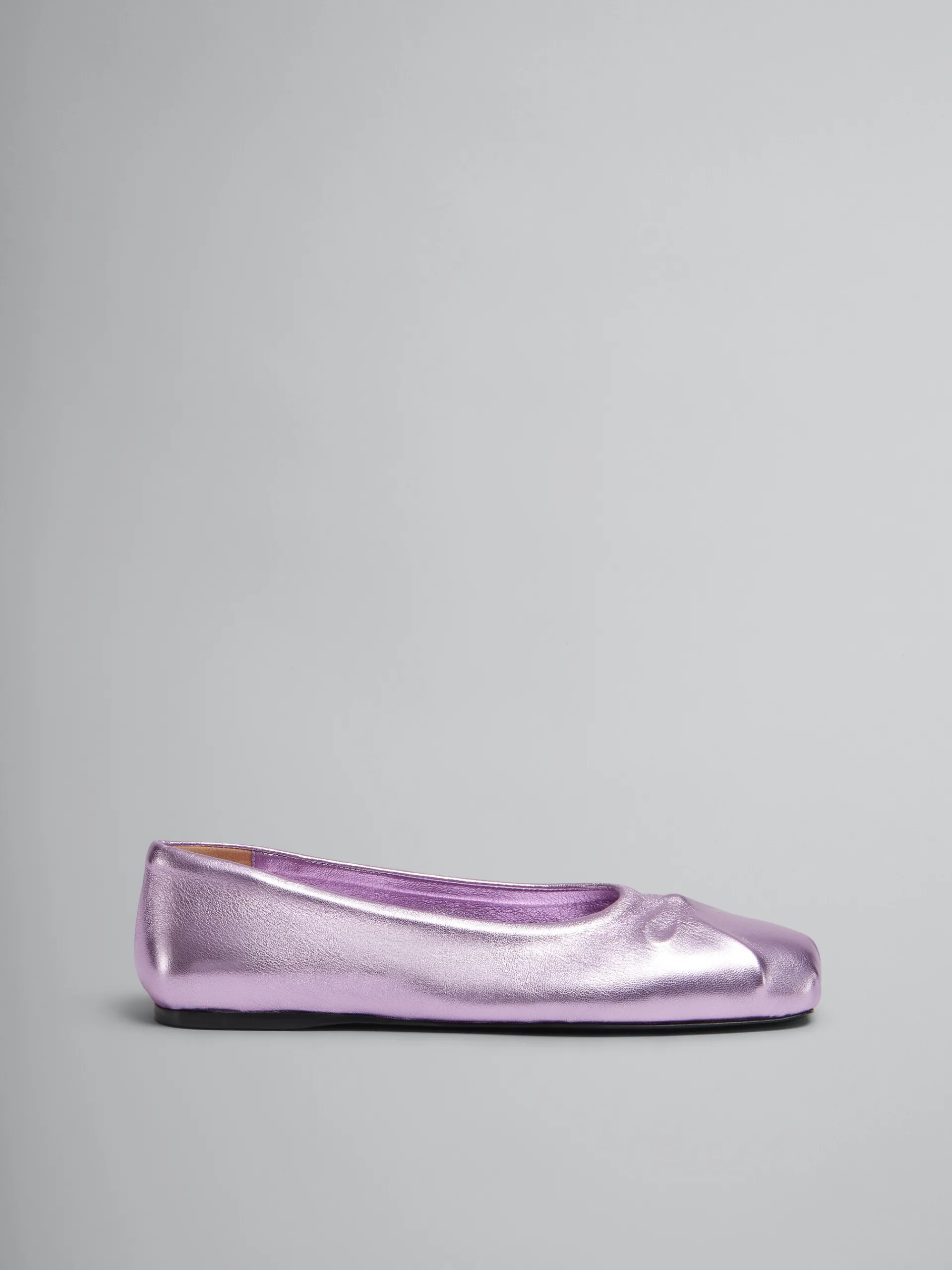 Flats>Marni Nappa Leather Seamless Little Bow Ballet Flat PINK