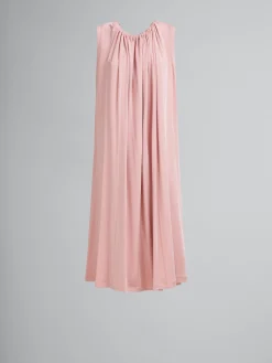 Dresses>Marni Pink Stretch Jersey Dress With Gathered Neck ANTIQUEROSE