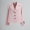 Matching Sets | Coats & Jackets>Marni Pink Virgin Wool A-line Jacket ANTIQUEROSE
