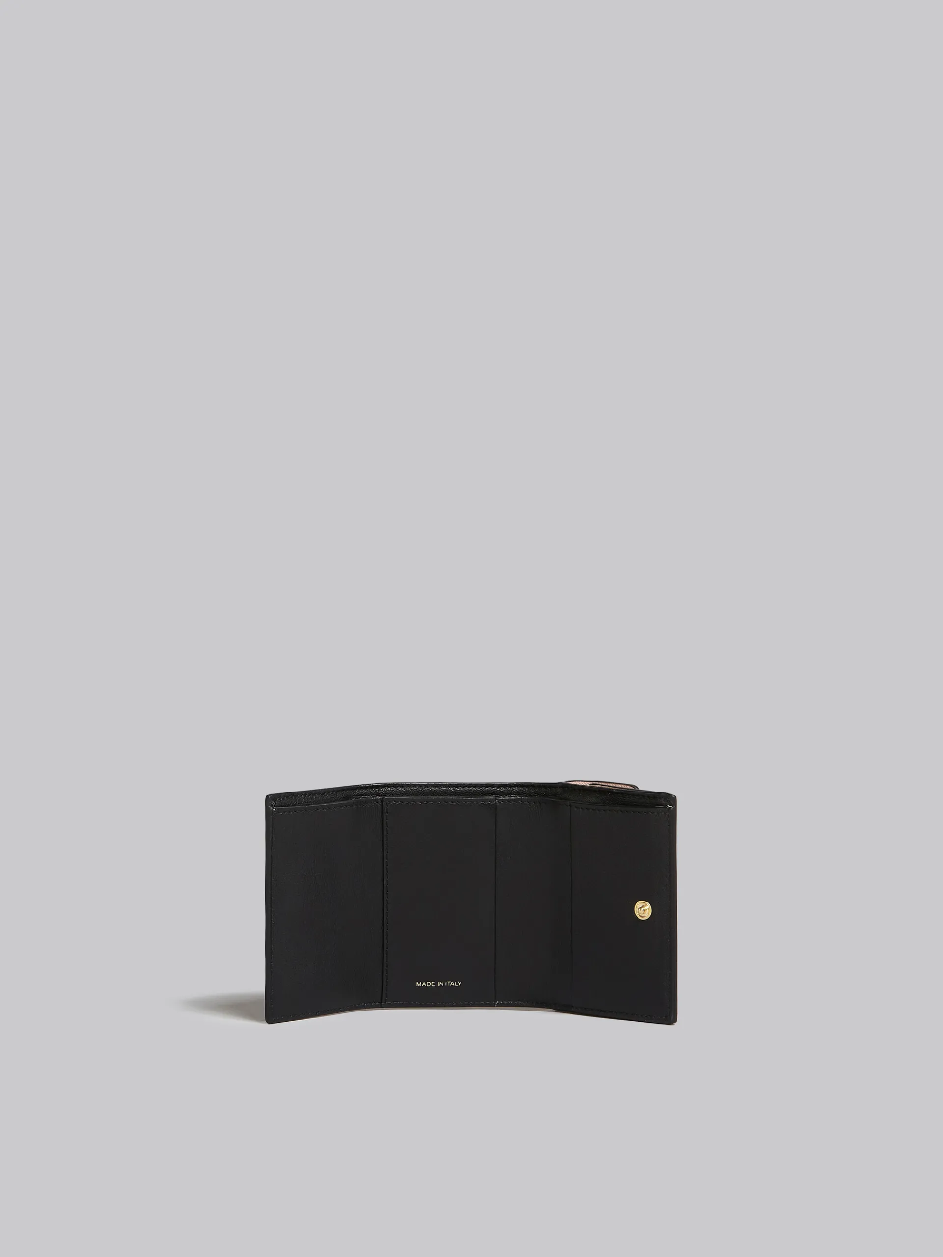 Wallets & Small Leather Goods>Marni Pink, White And Beige Saffiano Leather Tri-fold Wallet CAMELLIA/TALC