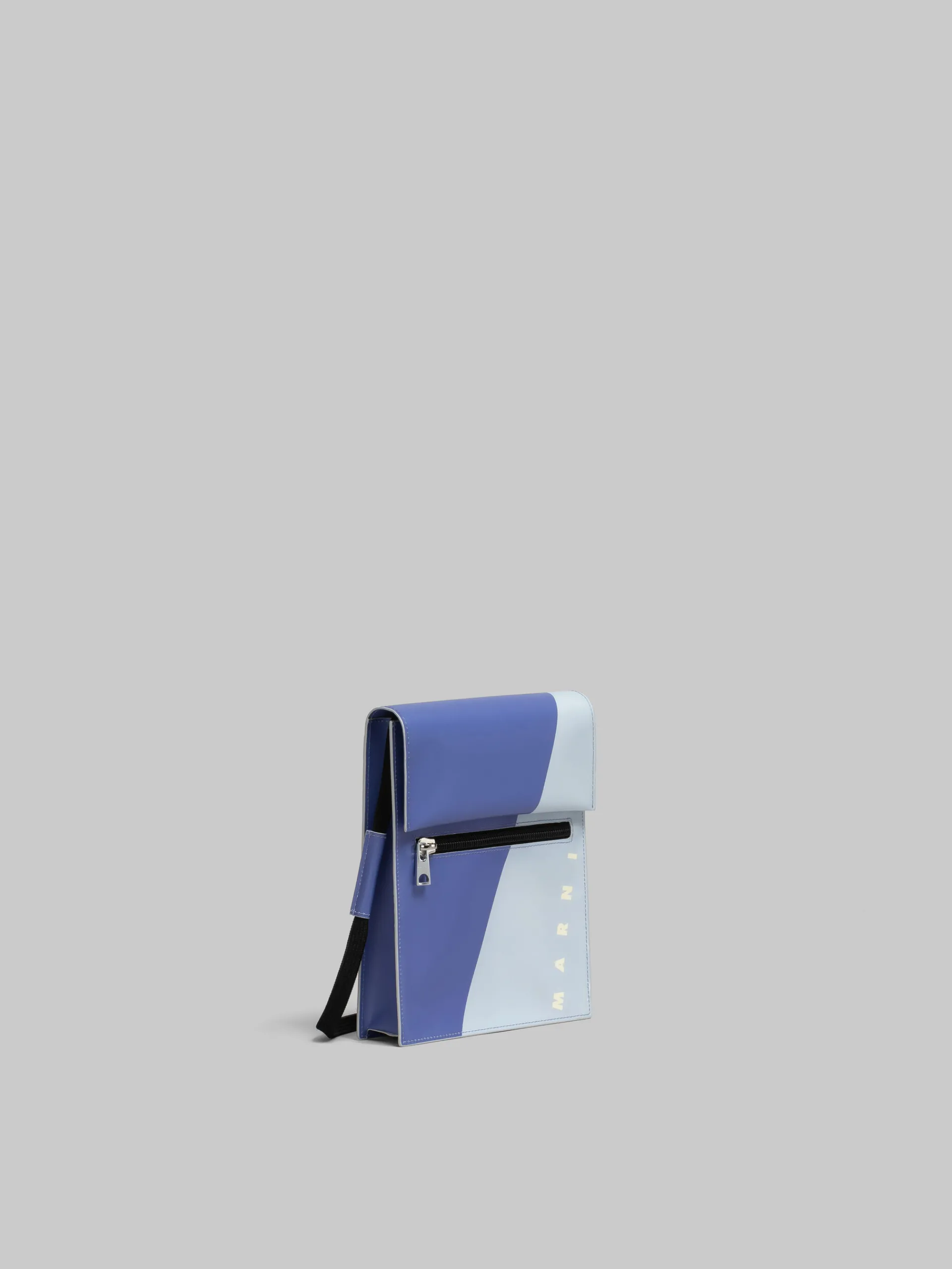 Crossbody Bags>Marni Purple And Blue Tribeca Pouch With Shoelace Strap PRUNE VIOLETT/ SODIUM