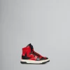 Kids>Marni Red And Black Leather High Top Sneaker RED/BLACK