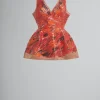 Dresses>Marni Red Hand-painted Duchesse Corset Dress POPPY RED