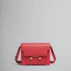 Trunkaroo Bag | Crossbody Bags>Marni Red Leather Trunkaroo Medium Shoulder Bag TULIP