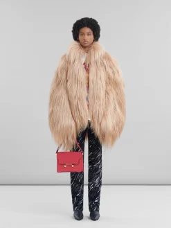 Trunkaroo Bag | Crossbody Bags>Marni Red Leather Trunkaroo Medium Shoulder Bag TULIP