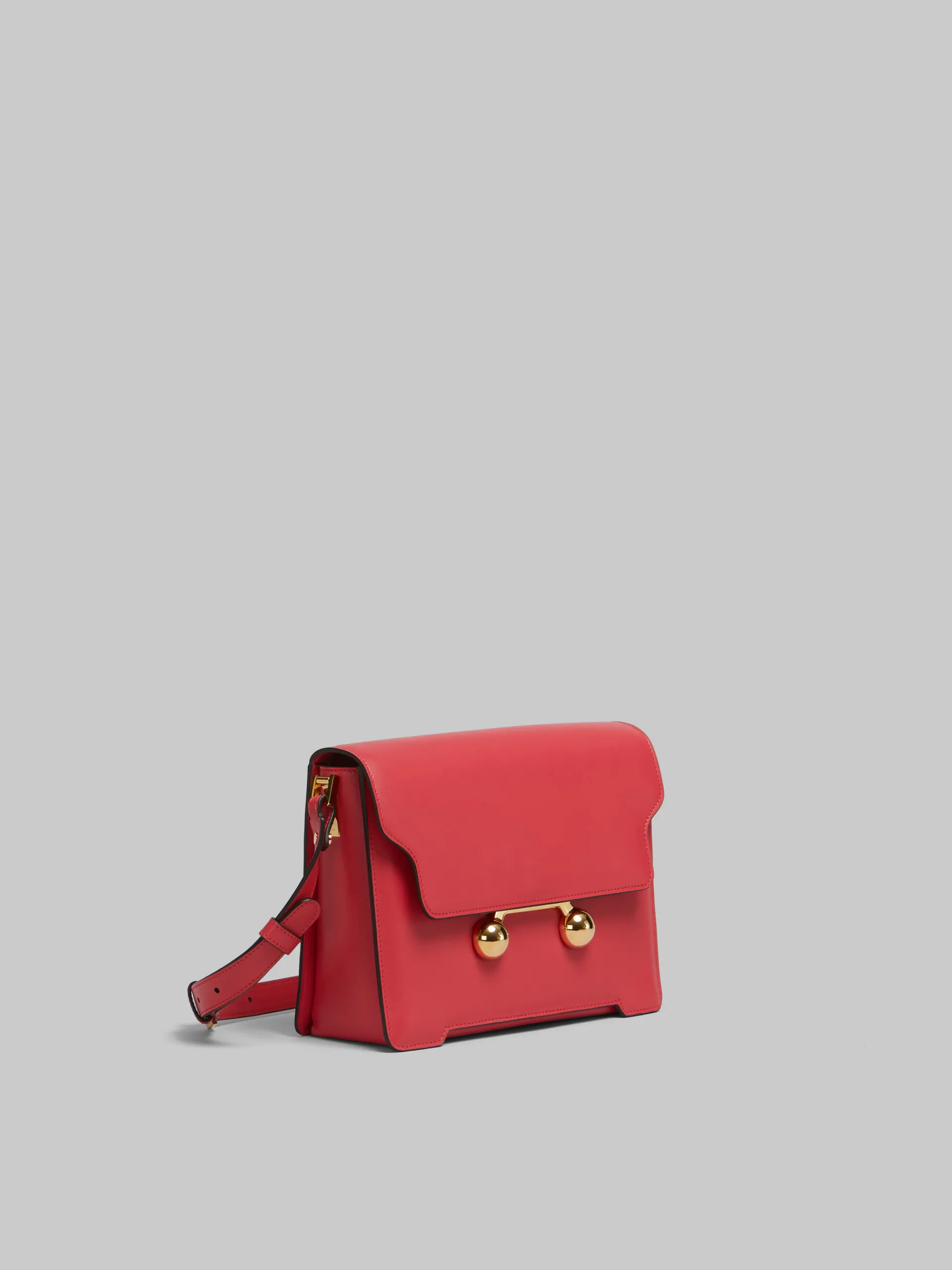 Trunkaroo Bag | Crossbody Bags>Marni Red Leather Trunkaroo Medium Shoulder Bag TULIP