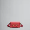 Trunkaroo Bag | Shoulder Bags>Marni Red Leather Trunkaroo Mini Shoulder Bag TULIP