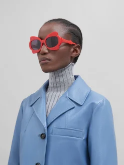 Sunglasses | Sunglasses>Marni Monumental Gate Sunglasses RED