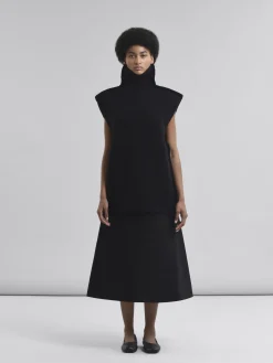Knitwear>Marni Ribbed Wool Vest BLACK