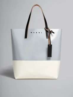 Tote Bags>Marni Silver And Beige Tribeca Shopping Bag ANTIQUE SILVER/BLACK