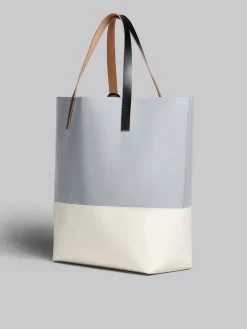 Tote Bags>Marni Silver And Beige Tribeca Shopping Bag ANTIQUE SILVER/BLACK