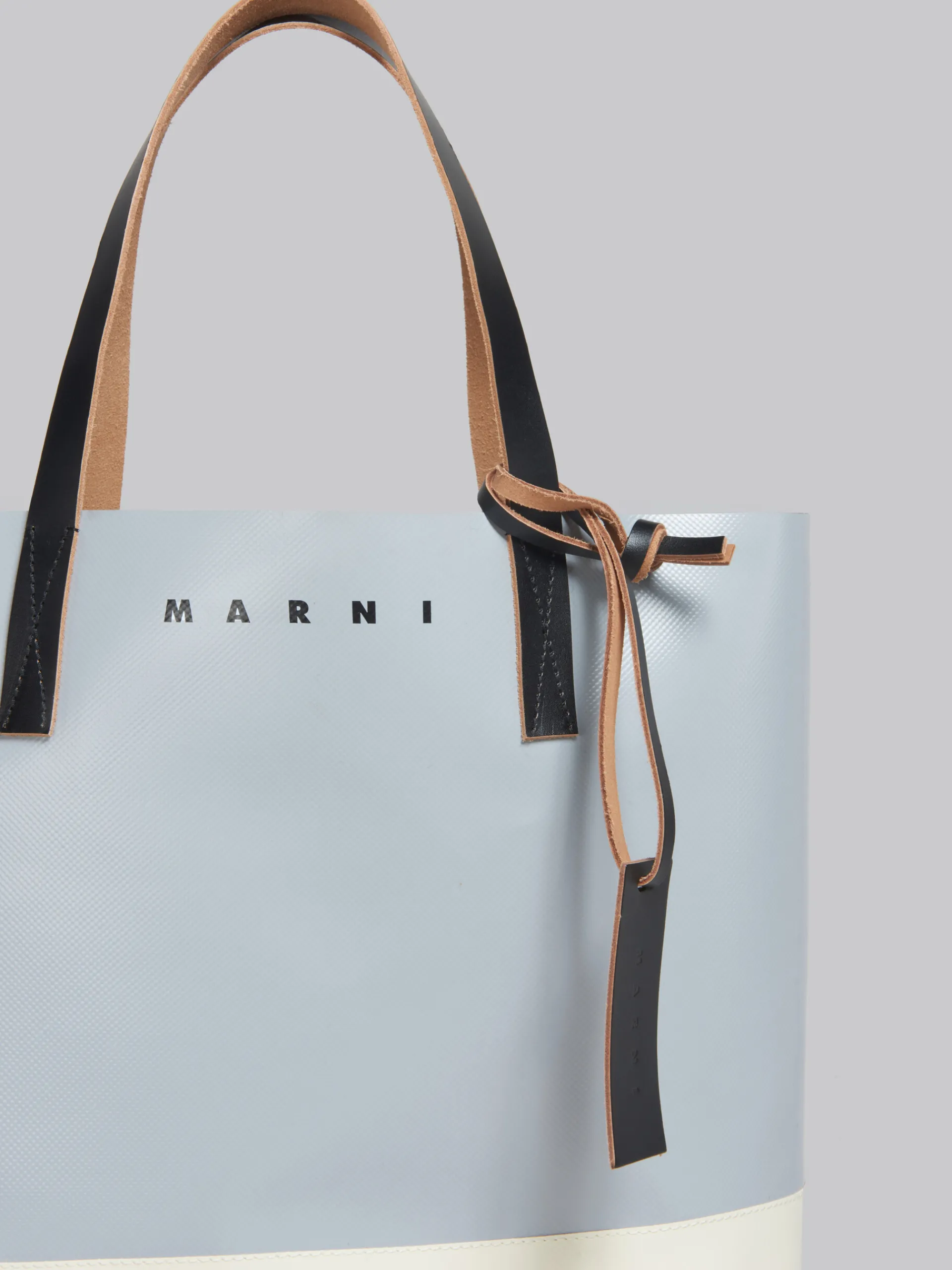 Tote Bags>Marni Silver And Beige Tribeca Shopping Bag ANTIQUE SILVER/BLACK