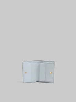 Wallets & Small Leather Goods>Marni Sky Blue Bi-fold Wallet With Mending Embroidery LEADEN BLUE