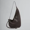 Shoulder Bags>Marni Small Brown Nappa Hobo Bag COFFEE