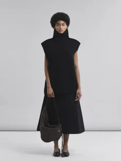 Shoulder Bags>Marni Small Brown Nappa Hobo Bag COFFEE