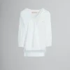 Tops & T-Shirts>Marni Square-neck Top In White Organic Poplin LILYWHITE