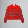 Kids>Marni Striped Wool-blend Pullover BRIGHT RED