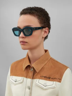 Sunglasses | Sunglasses>Marni Teal Kea Island Sunglasses BLUE