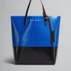 Tote Bags>Marni Tribeca Shopping Bag In Blue And Black ROYAL/BLACK