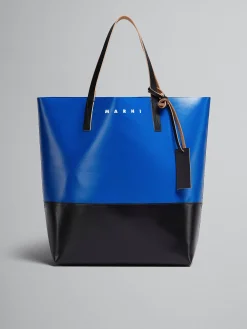 Tote Bags>Marni Tribeca Shopping Bag In Blue And Black ROYAL/BLACK