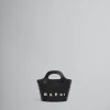 Handbags | Tropicalia Bag>Marni Tropicalia Micro Bag In Leather And Raffia-effect Fabric BLACK