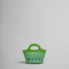 Handbags | Tropicalia Bag>Marni Tropicalia Micro Bag In Green Leather And Raffia-effect Fabric KIWI