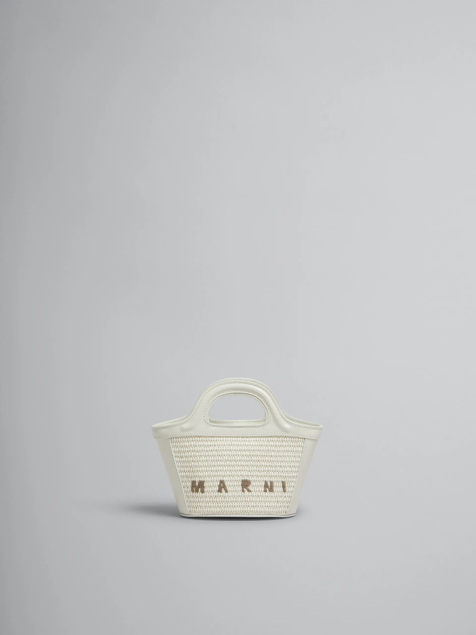 Handbags | Tropicalia Bag>Marni Tropicalia Micro Bag In Light Blue Leather And Raffia-effect Fabric SHELL