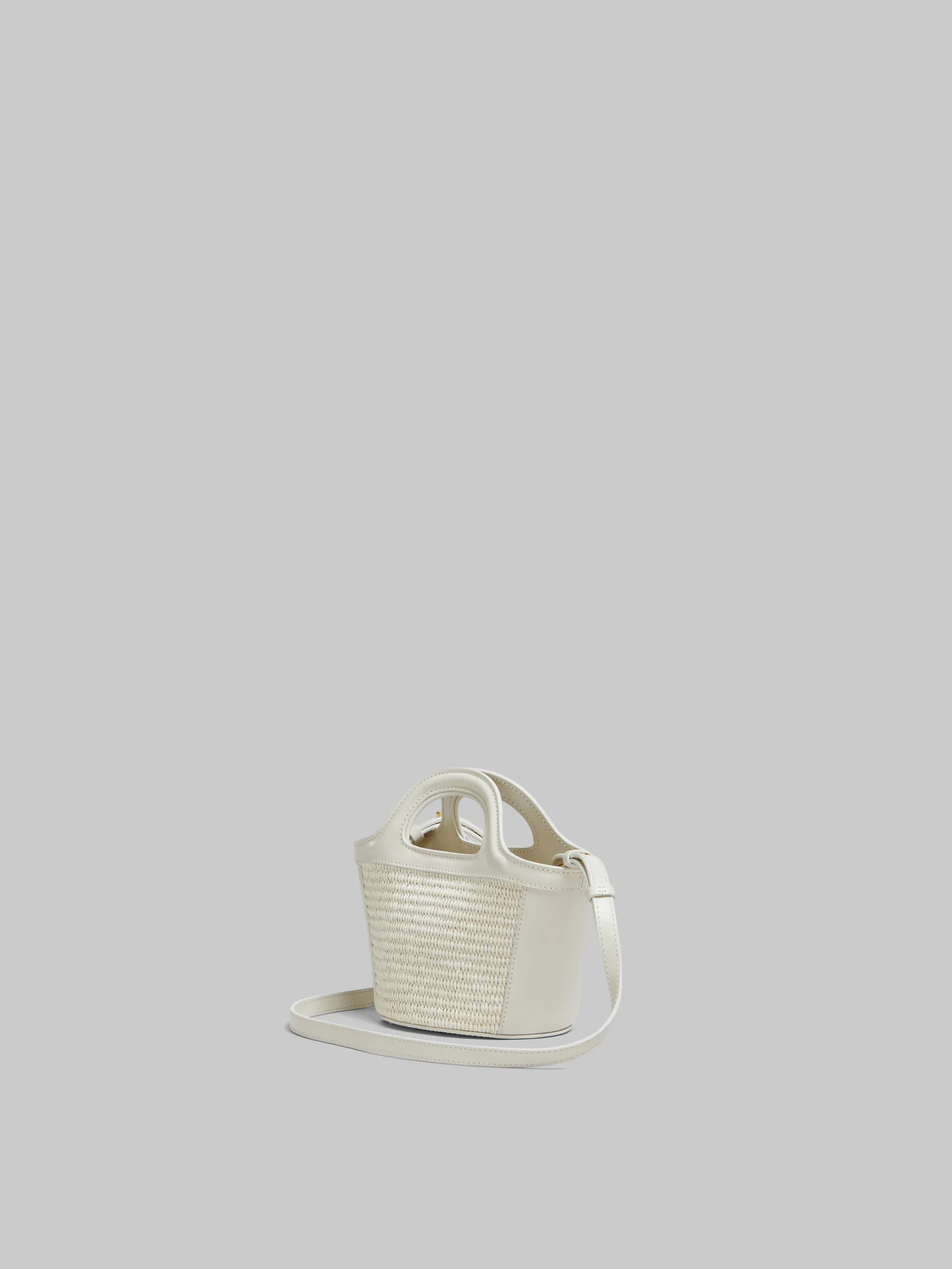 Handbags | Tropicalia Bag>Marni Tropicalia Micro Bag In Light Blue Leather And Raffia-effect Fabric SHELL