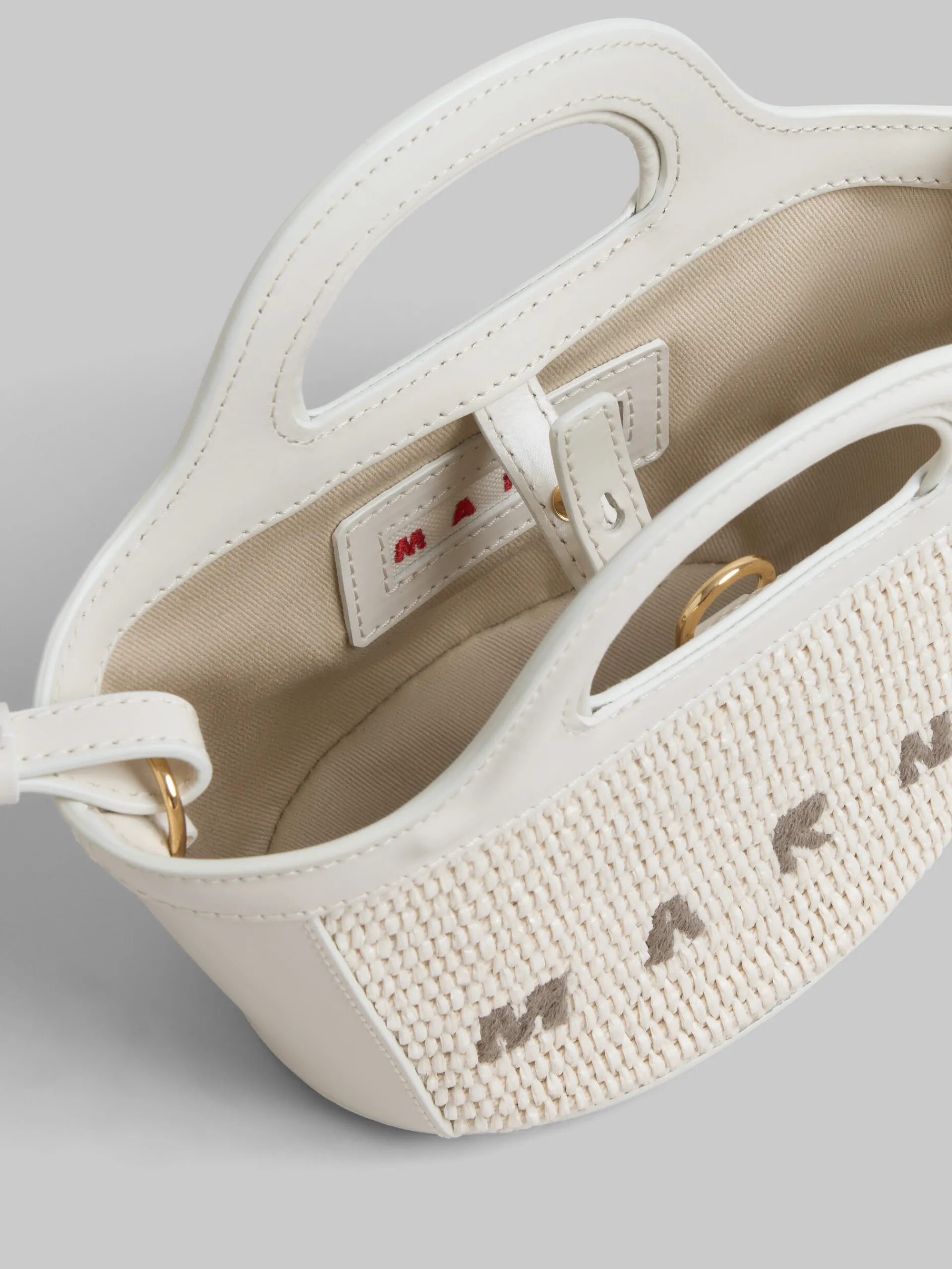 Handbags | Tropicalia Bag>Marni Tropicalia Micro Bag In Light Blue Leather And Raffia-effect Fabric SHELL