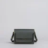 Shoulder Bags>Marni TRUNK Medium Bag In Green Saffiano Leather FORESTGREEN