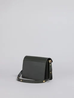 Shoulder Bags>Marni TRUNK Medium Bag In Green Saffiano Leather FORESTGREEN