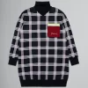 Kids>Marni Turtleneck Dress In Checked Knit BLACK
