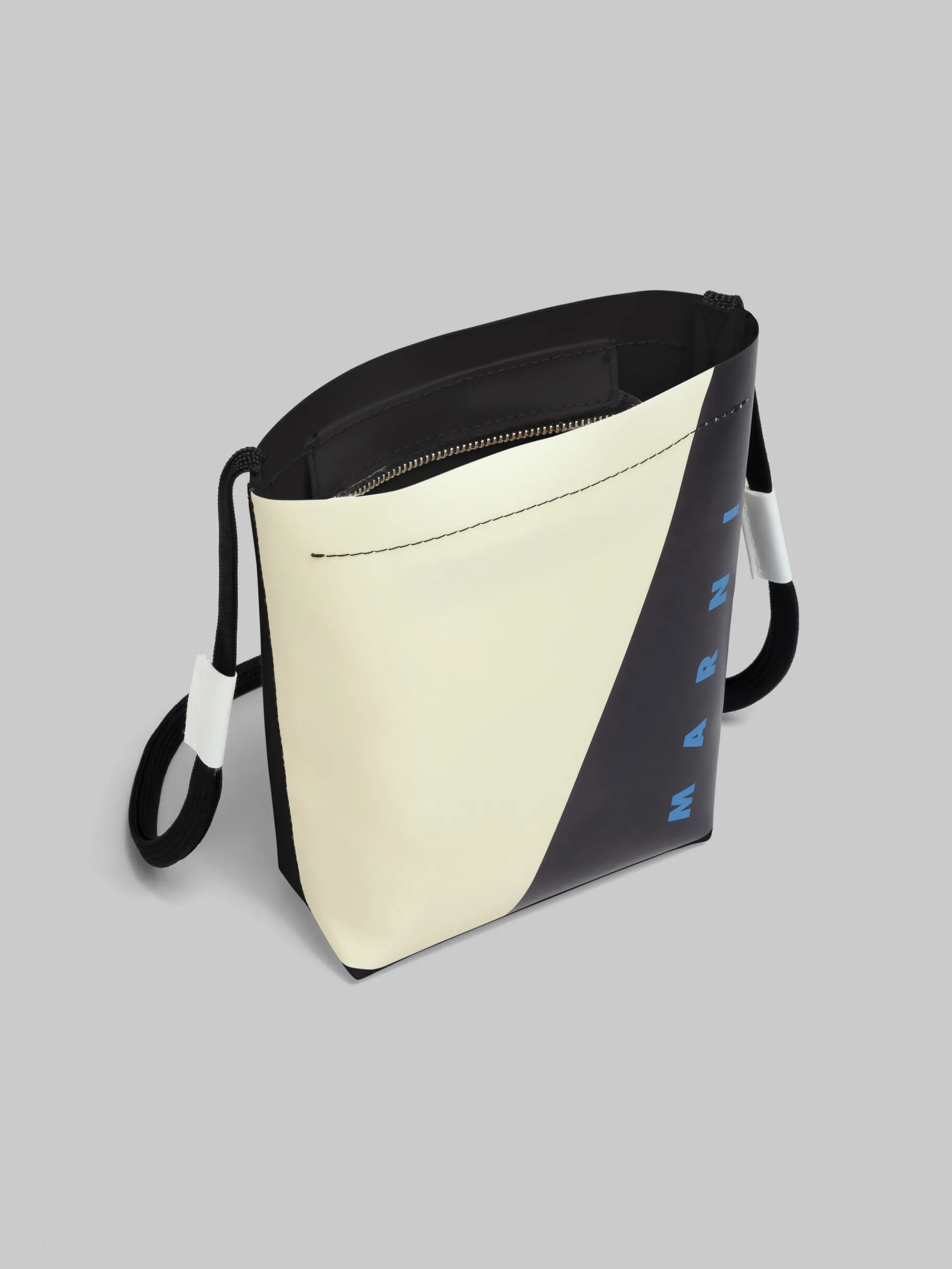 Crossbody Bags>Marni White And Black Tribeca Crossbody Bag With Shoelace Strap SHELL/BLACK