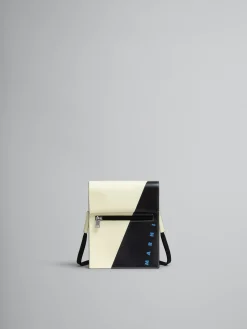 Crossbody Bags>Marni White And Black Tribeca Pouch With Shoelace Strap SHELL/BLACK