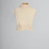 Knitwear>Marni White Cotton Cropped Vest STONEWHITE
