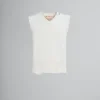 Knitwear>Marni White Cotton V-neck Vest LILYWHITE
